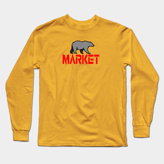 Bear Market Long Sleeve T-Shirt by My Tee Style